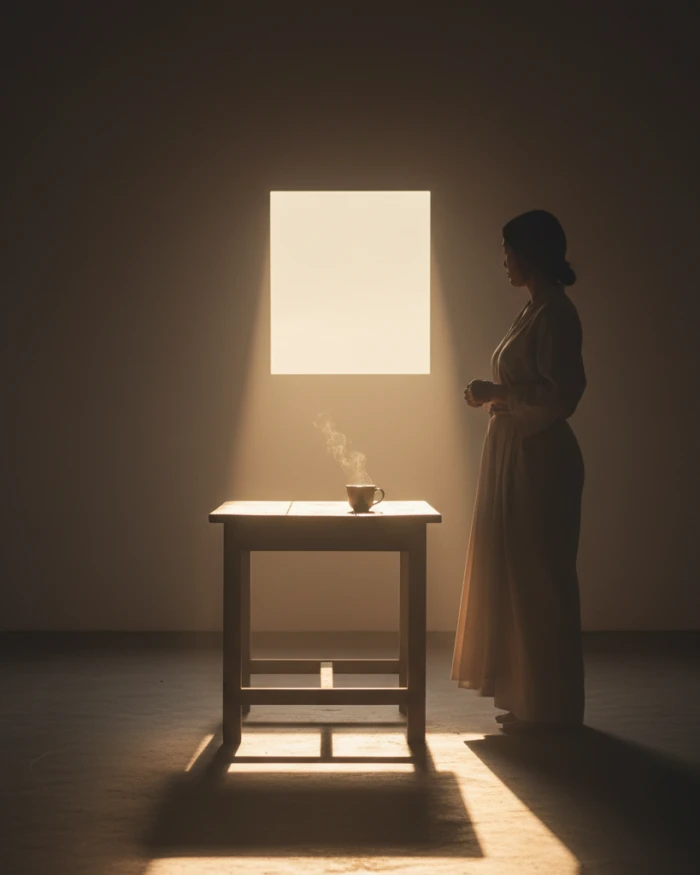 Silueta — kafa u magli