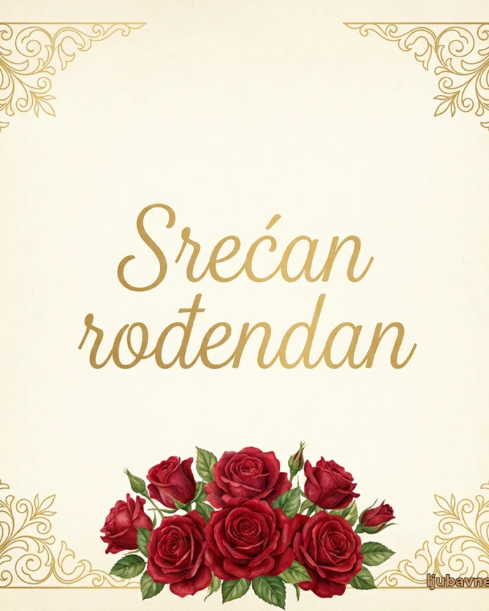 Sretan rođendan s ružama