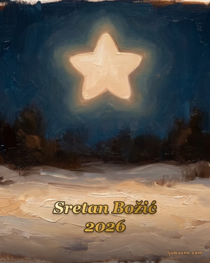 Zlatna čestitka — Sretan Božić 2026