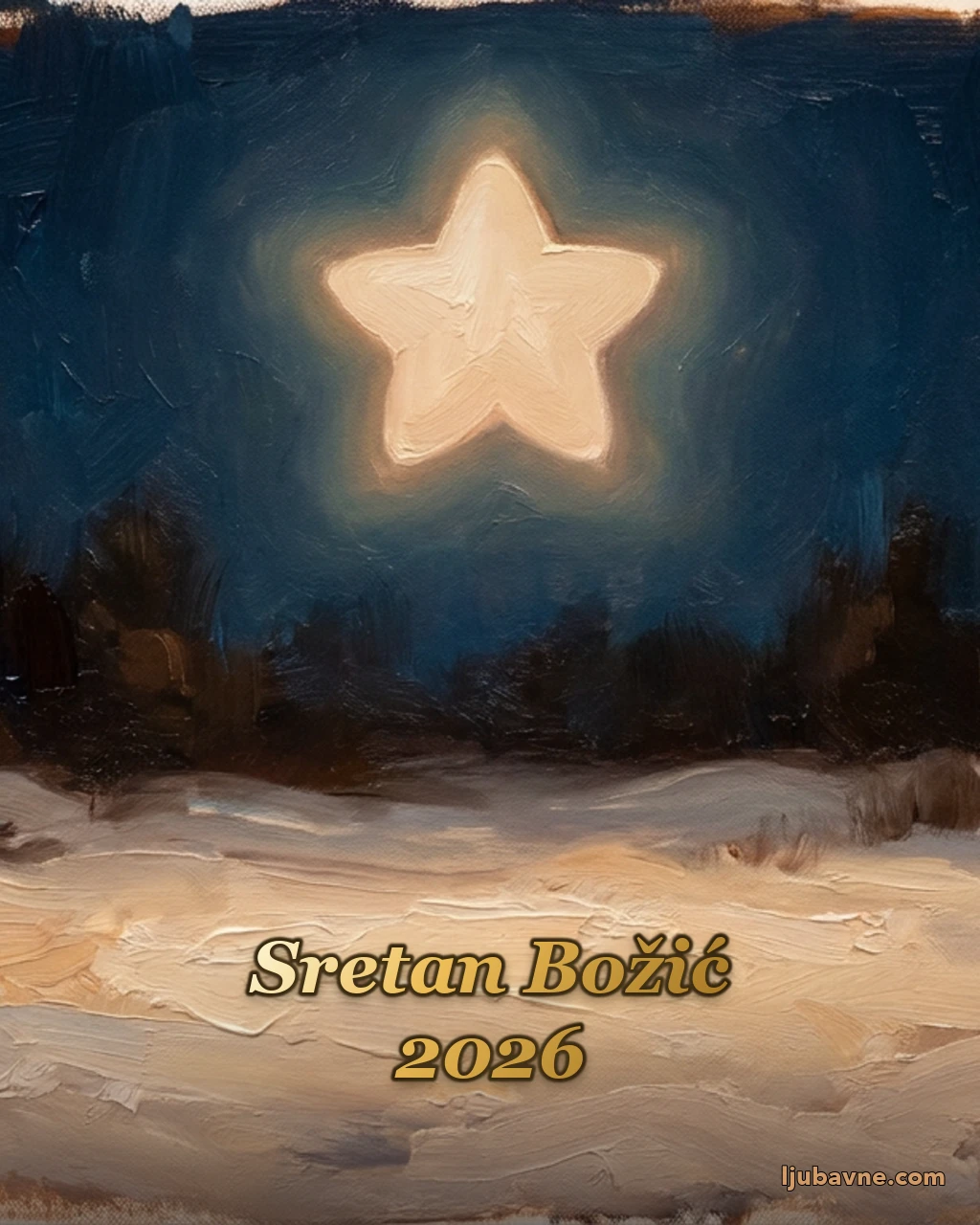 Zlatna čestitka — Sretan Božić 2026